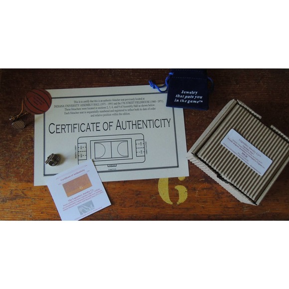 Hoosiers Indiana Assembly Hall bleacher seat cufflinks gift - Picture 6 of 7